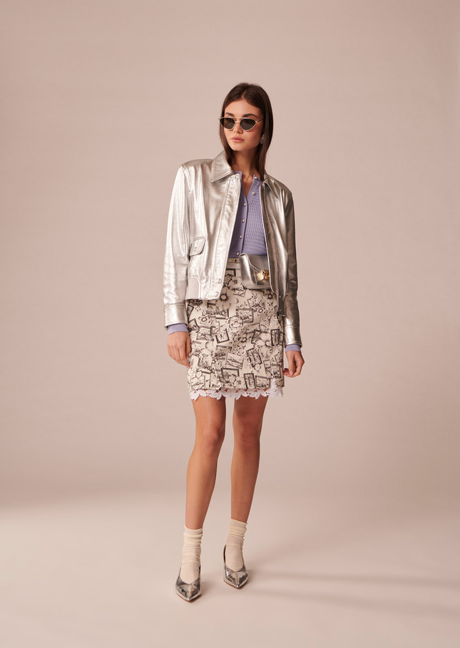 Jules skirt ecru printed