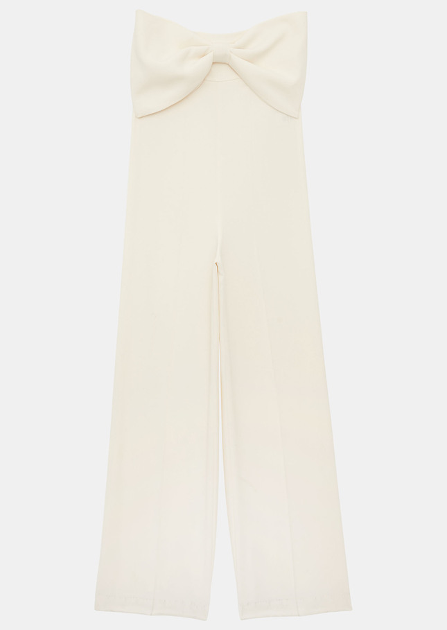 Cœur ecru jumpsuit in crepe Off-white TARA JARMON US