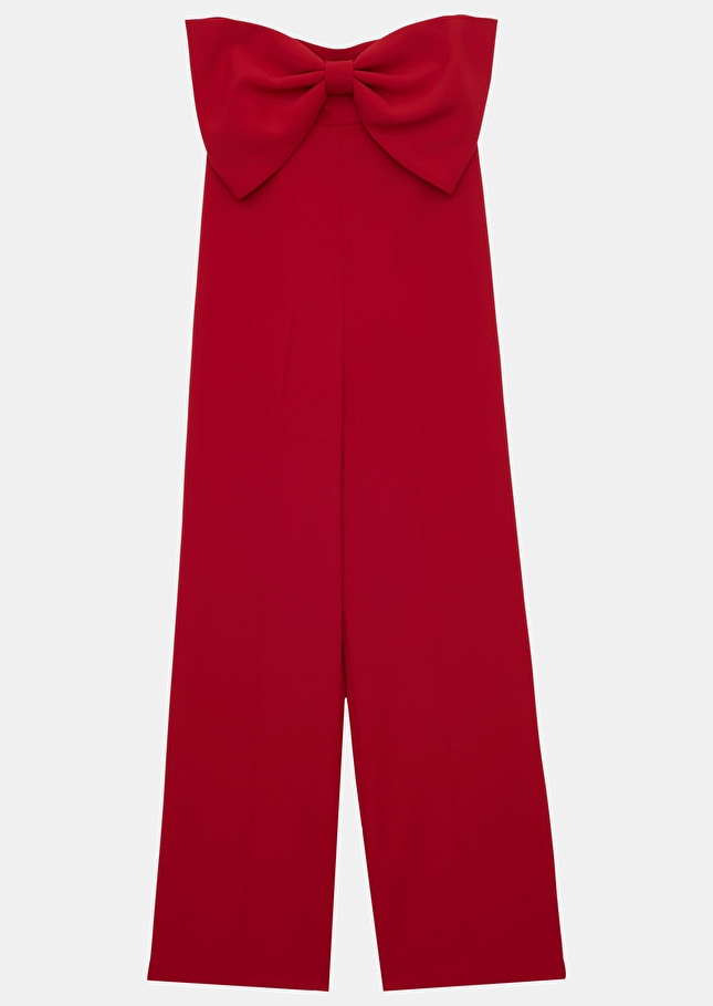 Cœur red jumpsuit in crepe Raspberry TARA JARMON US