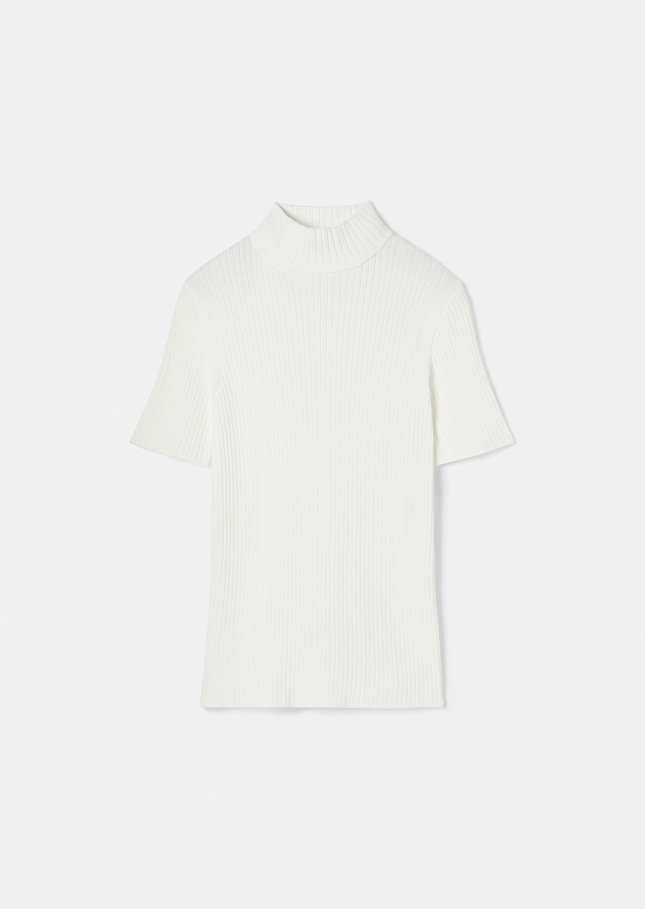 Perla ecru ribbed sweater Off-white TARA JARMON US