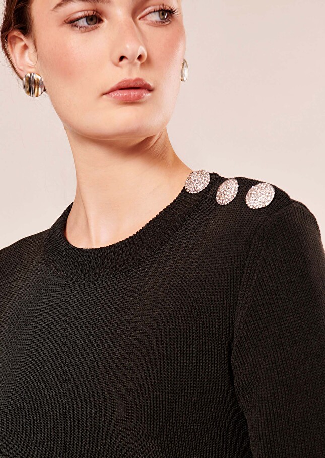 Rayonnante black iridescent cotton dress Steel TARA JARMON US