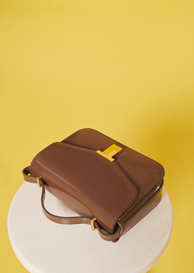 8 bis taupe leather bag Taupe color TARA JARMON US