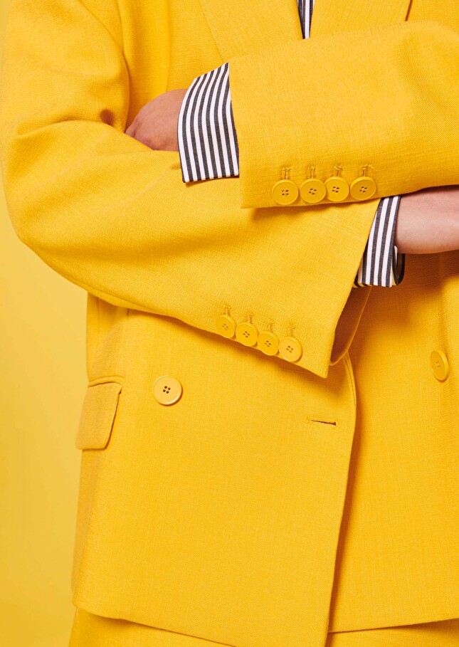 Victoria yellow suit jacket Yellow TARA JARMON US