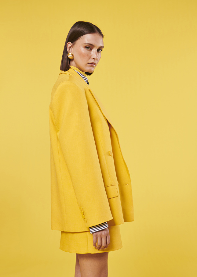 Victoria yellow suit jacket Yellow TARA JARMON US