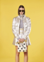 Valma silver leather jacket Argent TARA JARMON US
