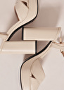 Kourtney ecru smooth leather shoes Craie TARA JARMON US