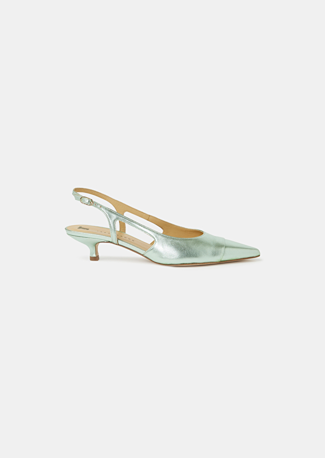 Kaia green metallic leather shoes Green TARA JARMON US