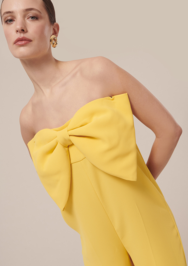 Cœur yellow crepe jumpsuit Yellow TARA JARMON US
