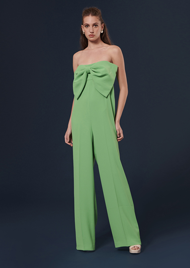 Cœur green crepe jumpsuit Green TARA JARMON US