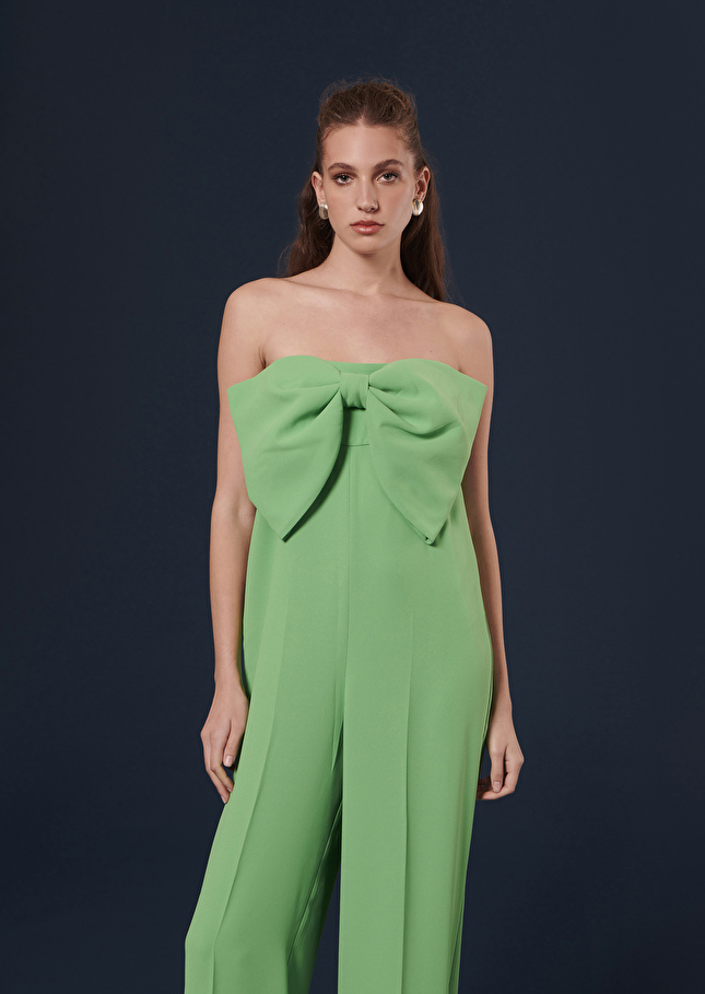 Cœur green crepe jumpsuit Green TARA JARMON US