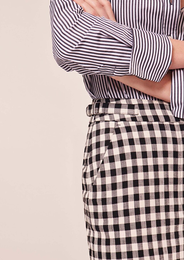 Justina black vichy skirt Black TARA JARMON US