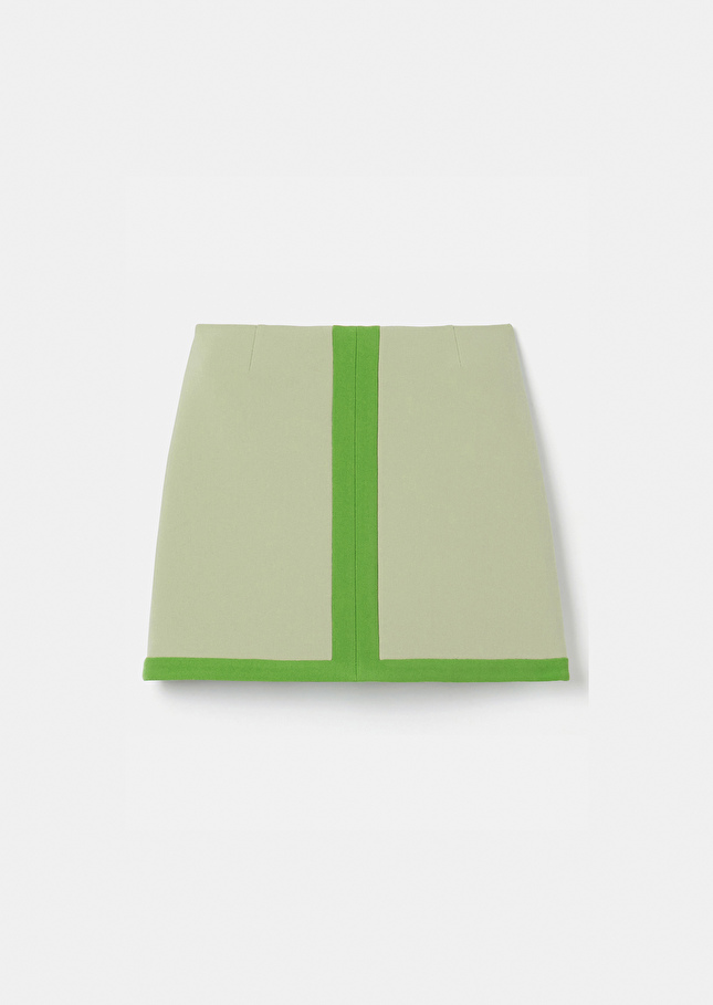 Julianna green double canvas skirt Jade TARA JARMON US
