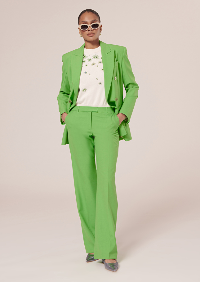 Peter green cold wool pants Green TARA JARMON US