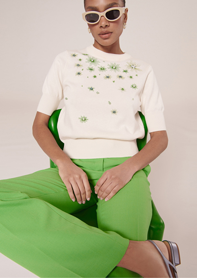 Peter green cold wool pants Green TARA JARMON US