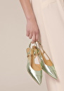 Kaia green metallic leather shoes Green TARA JARMON US