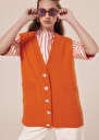 Ginny orange cardigan in alpaga and merinos wool Orange TARA JARMON US