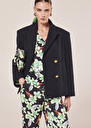 Marcello midnight blue double cotton coat Nocturnal TARA JARMON US