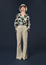 Primavera ecru with green graphic design pants Off-white TARA JARMON US