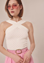 Prana ecru knit top Off-white TARA JARMON US
