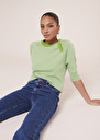 Pastelle green cotton and wool sweater Jade TARA JARMON US
