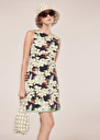Ritza midnight blue flower printed dress Nocturnal TARA JARMON US