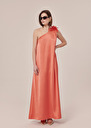 Rekia coral dress in fluid satin Coral, Craie, Green TARA JARMON US