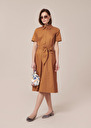 Retronie brown crisp poplin dress Cognac, Nocturnal TARA JARMON US