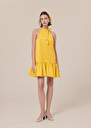 Riviera yellow satin dress Yellow TARA JARMON US