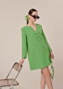 Rhea green crepe dress Green TARA JARMON US