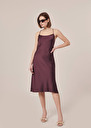 Reane brown fluid satin dress Chocolate TARA JARMON US