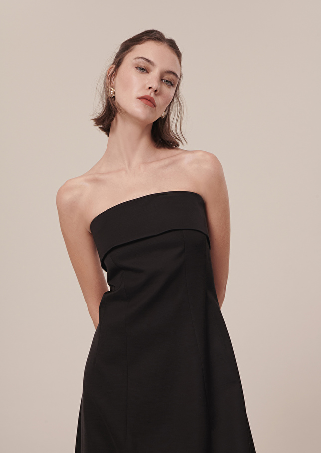 Roy black satin dress Black TARA JARMON US