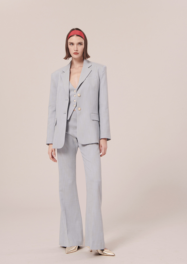 Vasilie blue suit jacket Blue TARA JARMON US