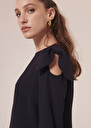 Tournesol midnight blue crepe top Nocturnal TARA JARMON US