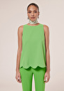 Tabo green crepe top Green TARA JARMON US