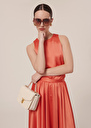 Tellia coral top in fluid satin Coral TARA JARMON US