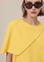 Valentina yellow crepe cape Yellow TARA JARMON US