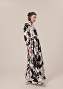 Joya ecru with black flowers skirt Craie, Green TARA JARMON US