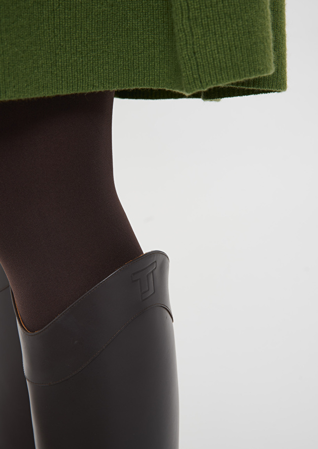 Brown leather boots Kayleigh Chocolate TARA JARMON US