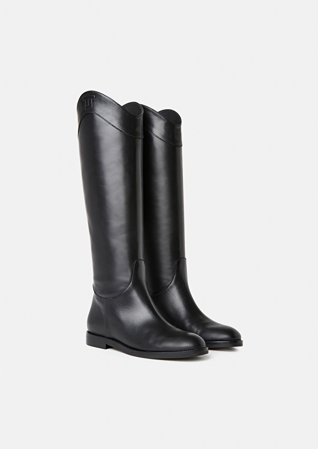 Black leather boots Kayleigh Black TARA JARMON US