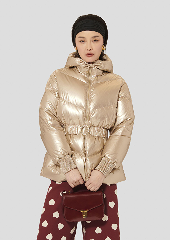 Golden down jacket Dina Champagne TARA JARMON US