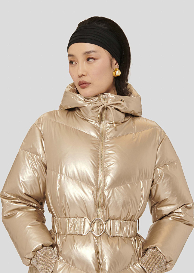 Golden down jacket Dina Champagne TARA JARMON US