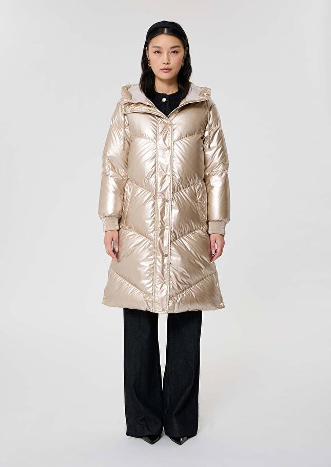 Golden down jacket Darcy Champagne TARA JARMON US