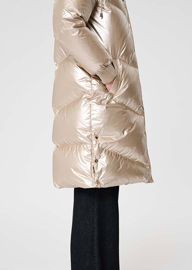 Golden down jacket Darcy Champagne TARA JARMON US