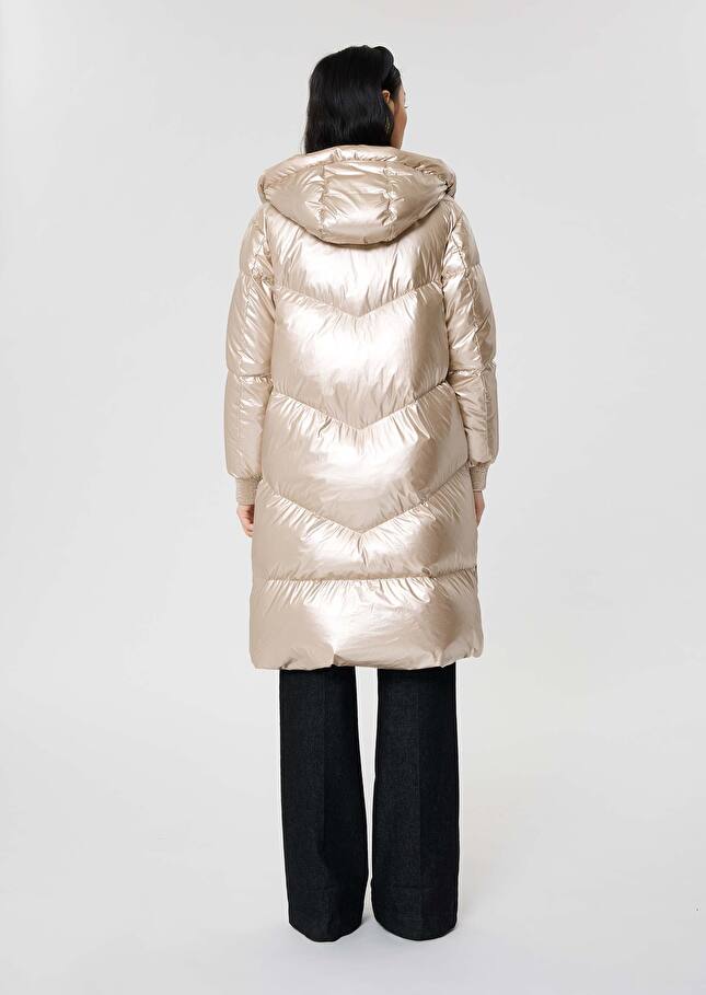 Golden down jacket Darcy Champagne TARA JARMON US
