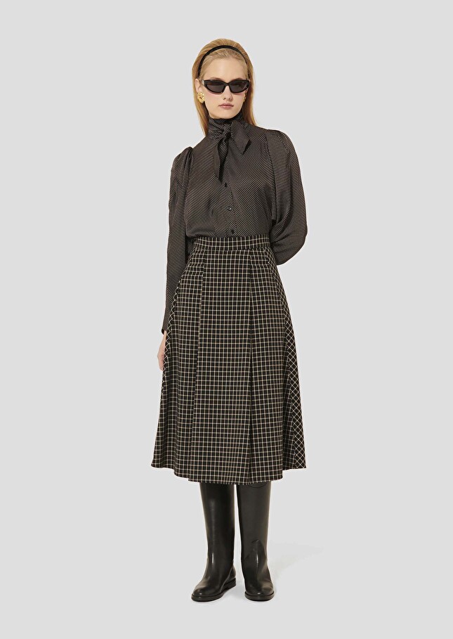 Black plaid skirt Joe Black TARA JARMON US