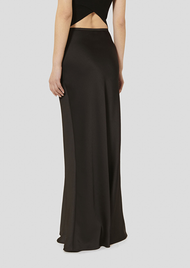 Black fluid satin skirt Jesta Black TARA JARMON US