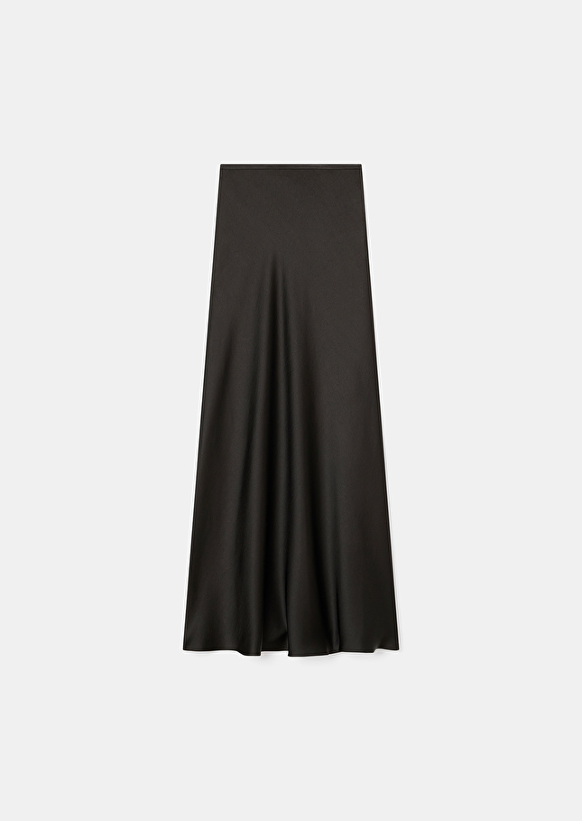 Black fluid satin skirt Jesta Black TARA JARMON US