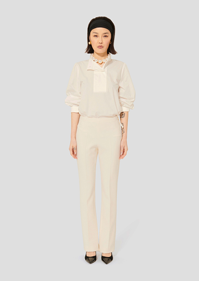 Ecru double-canvas pants Peyton Off-white TARA JARMON US