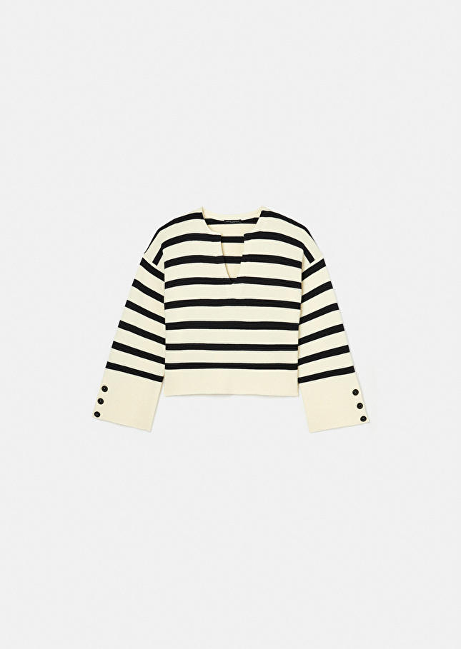 Ecru wool sweater Plongeoir Off-white TARA JARMON US