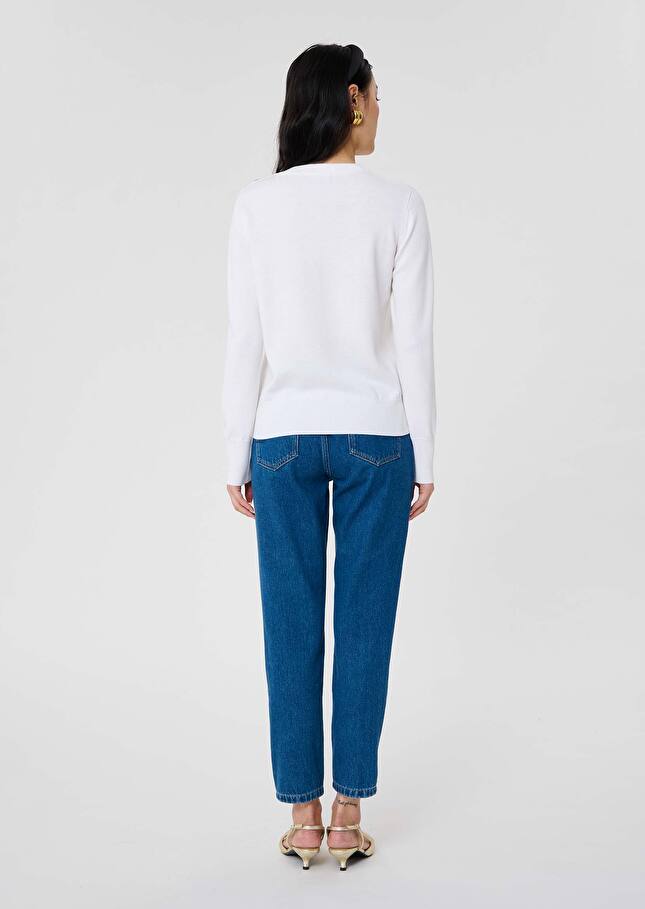 Ecru wool sweater Prunette Off-white TARA JARMON US